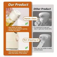 1pc 200/500ml Spray Oil Sprayer Bottle Spray Oil Dispenser Oil Jar Cruet BBQ Kitchen Baking Roasting Picnic Kitchen Tool - xanh lá cây 500ml - Xem 7