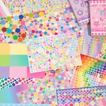 Livro de Adesivos Decorativos da Série Paraíso Colorido com 20 unidades. Ideal para scrapbooking, artigos de papelaria, acessórios para cadernos, molduras decorativas, capas para laptops e celulares, canecas, revistas, estojos, decoração de mesa, volta às aulas, material escolar, scrapbooking, adesivos divertidos, adesivos para laptop, Kindle e celular. - Multicolorido - Ver 6