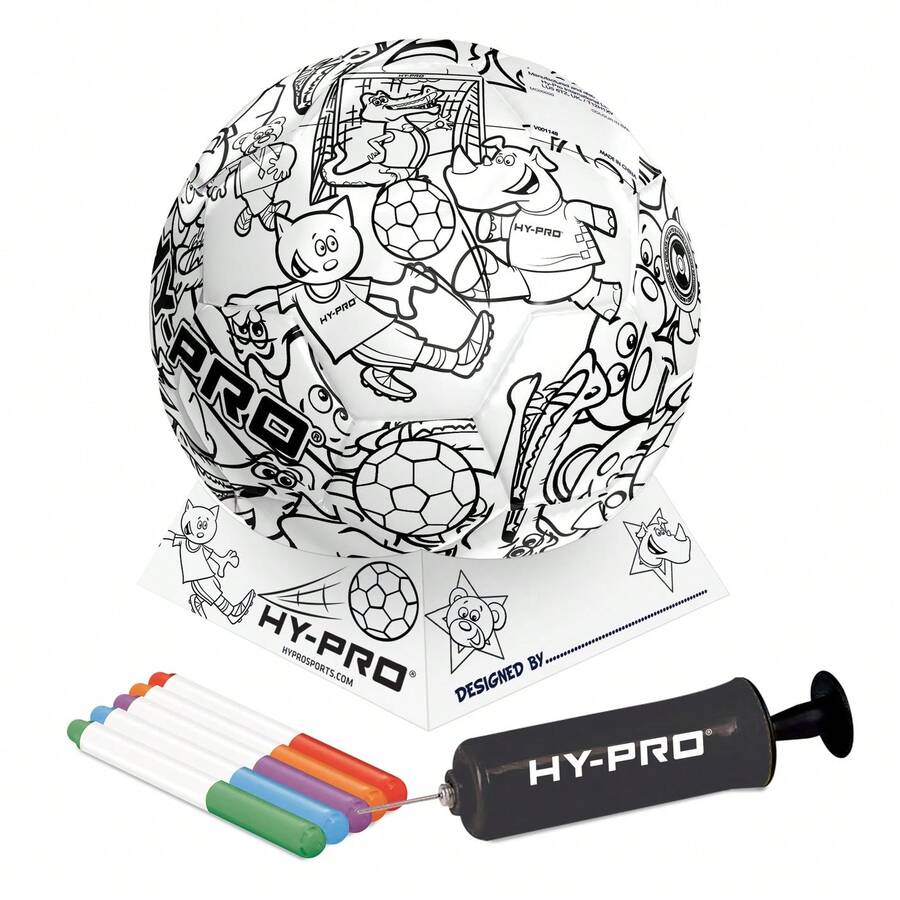 Hy-Pro Doodlekick Colour-In Football - White - View 1