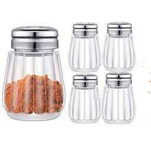 Set 5 Botol Bumbu Kaca Transparan, Termasuk Garam dan Merica, Botol Garam dan Merica Mini Transparan 0,5 ons, Peralatan Dapur Kaca, Cocok untuk Rumah, Pernikahan, Berkemah, Perjalanan RV, Liburan Pantai. - Clear - View 4