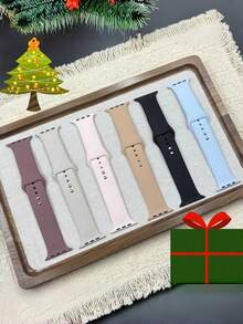 6 Pack Sport Band For Compatible With Apple Watch Series 11/10/9/8/7/6/SE/SE2/Ultra 2 38mm 40mm 41mm 42mm 44mm 45mm 46mm 49mm - Active Breathable Soft Silicone Straps, Elegant Fashion Gift Set - 42mm(Series 123)/44/45/46/49mm - View 20