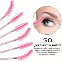 Bursh Kit Eyelash Extension Supplies Kit Disposable Lash Spoolies Brushes Micro Swab Brush Mascara Wand Lip Brushes 200pcs - Pink - View 4
