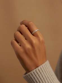 1 buah Cincin Bunga Daisy Perak Sterling 925, Hadiah Perhiasan Elegan untuk Wanita, Cocok untuk Pemakaian Sehari-hari dan Pesta - Cincin bunga aster - View 4