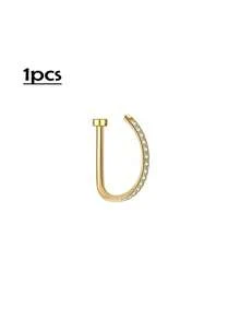 1/3/5 chiếc khuyên mũi giả unisex, khuyên mũi hình chữ D bằng vàng 14K kiểu punk hip-hop, không cần xỏ lỗ mũi, khuyên mũi một bên bằng kim loại cao cấp, khuyên mũi bằng thép không gỉ phù hợp cho thanh thiếu niên. - Nhiều màu - Xem 21
