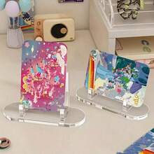 1个桌面徽章/卡片展示架，单个亚克力透明支架，适用于装饰性硬币、奖章、奖牌 - 無色 - 查看 6