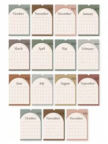 1pc 2026 Calendar, A4 Minimalist Monthly Planner With Writing Space, Includes Monthly Overview And Notes, January 2026 To September 2027, Suitable For Meal Planning, Chores, Bills And Appointments, For Office And Home, Essential For 2026 Back-To-School Season, Great New Year Gift - Multicolor - View 5