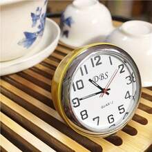 Unisex Mini Quartz Desk Clock, Portable Minimalist Creative Silent Bedside/Student Exam/Car Clock