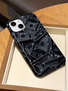 1 pieza Funda dura protectora brillante con diseño de signo de dólar 2 en 1, compatible con iPhone 11/12/13/14/15/16 Pro Max - Multicolor - Ver 4