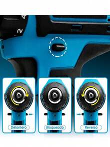 Taladro eléctrico de 21 V,Juego de destornilladores de iones de litio inalámbricos , 2 batería, cargador y bolsa de almacenamiento incluidos - Azul - Ver 2