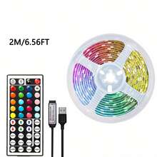 RGB LED Strip Light, With 44key Remote Control, Can Adjust Color And Brightness, The Length Can Be Cut, Very Easy To Install, LED Lights Suitable For Home Interior Decoration, Festival Atmosphere Light, Party Atmosphere Light, Fun Light Wall Decor Halloween Decor Gift - Multicolor - View 15