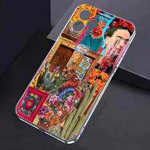 Funda para teléfono con un vibrante diseño floral y de corazones, con elementos coloridos. Compatible con  17,  16,  16 Pro Max,  15,  15 Pro Max,  14,  13,  12 y  11 Pro. Fabricada en TPU, ofrece protección contra golpes. Un regalo perfecto para familiares, amigos, niños, cumpleaños, Halloween, Navidad, parejas y San Valentín. - transparente - Ver 2