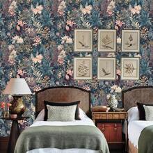 1卷波西米亚风花叶自粘壁纸，防水、可移除、易安装、耐用、无缝，适用于家居装饰、卧室、客厅、厨房墙面DIY、家具翻新、节日礼物，尺寸：17.32*118.11/196.85/393.7英寸 - 彩色 - 查看 8