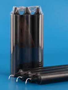 6 Pieces Per Pack, Diameter 2.5 Cm Long 15 Cm, A Variety Of Colors Odorless Household Lighting Colored Candles, Bar Restaurant Candlelight Holiday Religious Ceremony Black White Purple Pink Green Candles - Multicolor - View 6