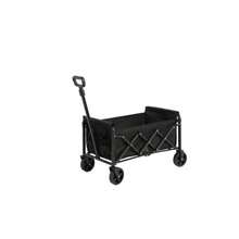 Lightweight, Portable And Sturdy Folding Beach Cart With Wheels - An Ideal Outdoor Utility Vehicle For Errands, Camping, Shopping, Sports And Large Gardens. - Black - View 1