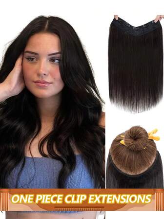 Clip In Hair Extensions Human Hair 5 Clips U-Shaped Hairpiece 8-24Inch Natural Extensions Hair Clip Straight Human Hair Easy To Install