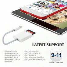 SD Card Adapter Camera Reader For IPad  6 6S 7 8 X Xs 11 12 13 Pro Max - Default - View 7