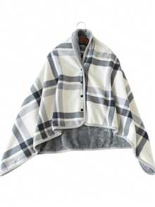 多功能办公披肩毯、柔软羊毛午睡毯、腿套休闲毯 - 彩色 - 查看 3