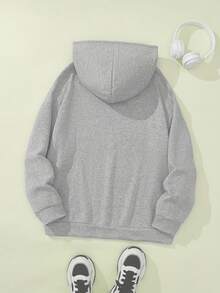 Women'S Wizard Of Oz Dorothy Hoodie - Iconic Yellow Brick Road & Ruby Slippers Design With Poppy Field Poppies, Long Sleeve Pullover Sweatshirt With Pocket, Machine Washable Cozy Fall Winter Casual Wear & Themed Party Outfit (We're Off Lettering) -Women's Festive Soft Cotton Women's Hooded Sweatshirt - 灰色 - 查看 2