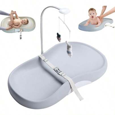 Baby Changing Pad Waterproof Soft PU Change Pad For Babies Portable Baby Changing Mat Fits All Changing Tables Lightweight Nappy Change Mat Soft Change Mat Cover Light Gray