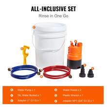 Kit de lavado de calentador de agua sin tanque , incluye bomba eficiente y balde de 3,7 galones y 2 mangueras, llave y adaptador para una instalación rápida, kit de descalcificación de descarga de calentador de agua fácil de comenzar anticorrosión - Naranja - Ver 6