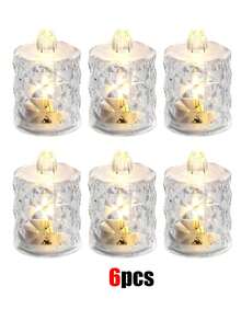 24 件 LED 电子蜡烛灯、无焰水晶蜡烛、无焰钻石形蜡烛、蜡烛灯、带电池、迷你玫瑰图案折射光环投影茶灯、电池供电的 LED 无焰蜡烛灯、适用于情人节圣诞节婚礼派对家居装饰 200+ 小时电池供电的 LED 茶灯、暖白色、适用于婚礼、餐桌、万圣节、情人节婚礼装饰星星/月亮/灯笼 12-8-7-6-5-4-3-2-1 件母亲节