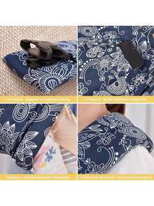 Vrbabies Easy To Wear Infant Carrier Slings, Lightweight Hands Free Baby Sling, Ideal Choice For Comfortable Parent-Child Relationships, Novice Parents Baby Carrier - 青花瓷 - 查看 5