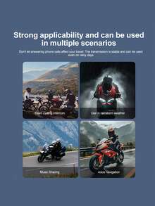 2个摩托车蓝牙5.3头盔对讲耳机，支持音乐共享、免提通话、防水，带氛围灯 - 彩色 - 查看 11