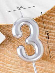 1 cây nến sinh nhật tròn số 0-9 màu bạc, quà tặng mùa đông cho phụ nữ, trang trí phòng, quà tặng, nến sinh nhật, trang trí sinh nhật, chúc mừng sinh nhật, nến bánh, trang trí phòng mùa tốt nghiệp - Bạc - Xem 9