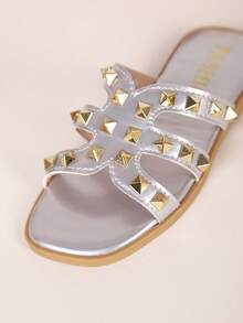 1 Pair Girls' Sandals, New Bowknot Princess Shoes, Elastic Band Design, Soft Bottom Casual Girls' Beach Shoes, Suitable For Summer Wear