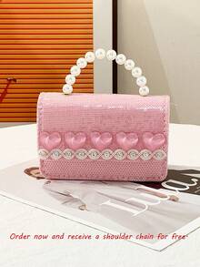 Minimalist Heart-Shaped Crossbody Bag, Clutch Bag, Shoulder Bag 2-In-1 For Girls - Multicolor - View 9