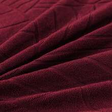 1pc Classic Solid Color Jacquard Floral Sofa Cover, Bohemian Style Solid Color Sofa Slipcover, Pet Scratch Resistant Sofa Cover, Suitable For Straight Armless Sofa, All Season Use, Suitable For Home, Hotel, Party, Cafe, Restaurant Decor