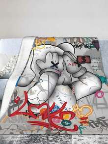 Kawss Kawaii Kaw  Blanket Flannel Blanket, Super Comfortable Winter Warm Blanket Summer Air Conditioning Blanket, Soft And Light Bed Sofa Decoration, Not Easy To Shed, - màu đen - Xem 3