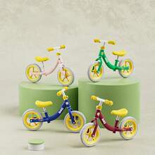 Bicicleta de Equilibrio para Niños,Bici sin Pedales de Aprendizaje con Asiento PE Ajustable y Manillar,de Entrenamiento,Juguetes de Bicicleta de Equilibrio para Niños de 2 a 6 Años de Edad,para Niños - Azul - Ver 7