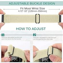 2 Pack Elastic Watch Band Compatible With Redmi Watch 5 Active/Redmi Watch 5 Lite/Garmin Vivoactive 4/Venu 3/Venu 2, 22mm Quick Release Nylon Adjustable WristBands For Women Men{Inchcolor_nameinch:InchPinkFSandss+Beigeinch} - HồngCát+Màu be - Xem 5