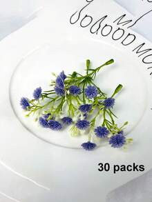 30 支仿真软橡胶满天星人造花，可用于 DIY 发夹、花环、服装配饰、婚礼花艺布置、摄影道具、装饰花卉 - 彩色 - 查看 13
