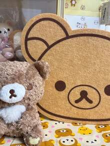 1PC Felt Board Home Decoration Wall Decor Board Felt Poster Wall Sticker Bear Wall Sticker Rilakkuma Room Decoration, Cute Dormitory Background Decoration Hanging Cloth Photo Wall Felt Message Board No Damage To Walls No Drilling Required - màu nâu - Xem 6