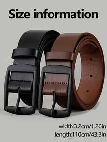 Cinturón de piel sintética con hebilla metálica - Diseño elegante - Adecuado para vaqueros - Multicolor - Ver 6