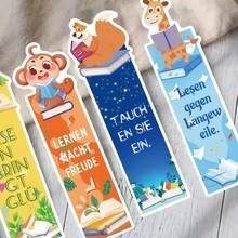 30pcs Cartoon Animal Elegant Bookmarks, Paper Bookmarks, Single-Sided Design, Reverse Side Can Be Used For Marking, Cute Animals, Increase Reading Fun, Desktop Decor, Gifts, Teacher Gifts, Decorate Holidays, Non-Repeating Styles