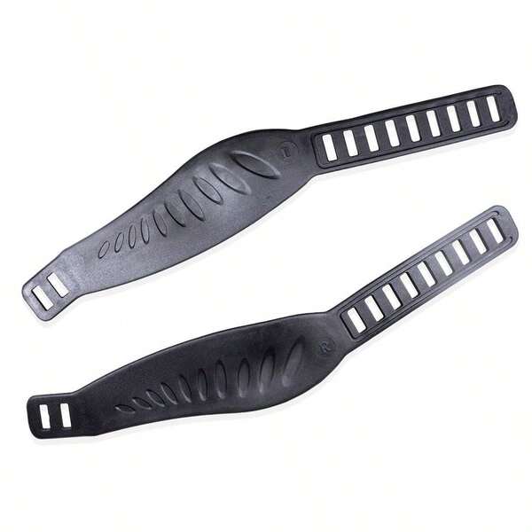 - 9/16 Inch Thread Replacement Exercise Bike Pedals With Durable PVC Straps - Heavy-Duty Stationary Spin Cycling Ped...