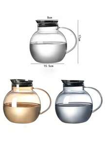 1pc High-Quality Transparent Glass Pitcher & Cup Set, Household/Restaurant Water/Juice Carafe - Multicolor - View 10