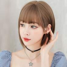 Synthetic Woven Wigs - Trà mật ong lanh 32cm - Xem 4