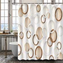 1pc Elegant Beige & White Shower Curtain - Modern Bathroom Decor With Hooks, Machine Washable Polyester Shower Curtain For Bathroom, Spa, Or Home - Easy-Clean Bathroom Window Treatment For Contemporary Bathrooms, Bathroom Decor And Accessories, Spa Access - 彩色 - 查看 3