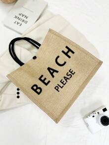 这款大容量亚麻手提袋印有“Beach Please”字样和棕榈树图案，是一款便携且容量大的购物袋。配有亚麻手柄，实用且个性化，是旅行、购物、度假、返校、聚会等场合的理想礼物之选——也是母亲节的绝佳礼物选择。 - 彩色 - 查看 9