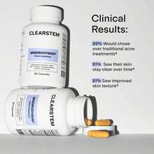 MindBodySkin Clear Skin Probiotics & Hormonal Acne Supplements For Face 90 Capsules With Vitamin A DIM B5 Turmeric Dandelion Root 5-HTP Glutathione - 1PC - 查看 5