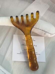 1pc Resin Head Massager, Six-Claw Meridian Massage Comb, Acupressure Head Scratching Meridian Massage Claws, Scalp Relaxation And Stress Relief Device - Multicolor - View 10