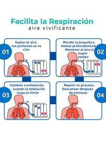 Espirómetro De Incentivo 5000 Ml Ejercitador Pulmonar - Blanco - Ver 10