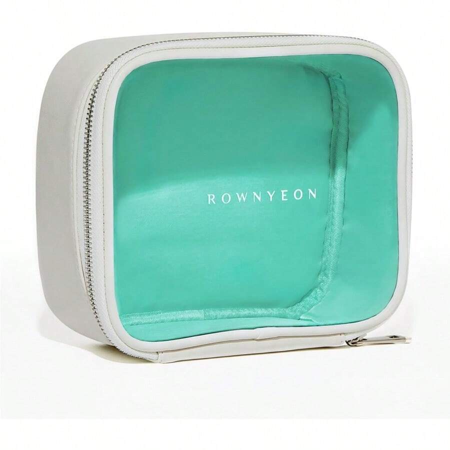 GSYY ROWEON Clear Tetry Bag For Travel Carry On - Fi 11" Of And Collapse-Reant A Friendly Organizer 8x7x3 Inch With Ewel Blue Lining - Màu be - Xem 1