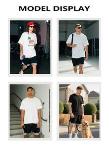 Sporsity Men's Casual Loose Drawstring Shorts For Outdoor Daily Wear Men Streetwear Shorts Black Shorts Men Streetwear Shorts Men Black La Shorts - 灰色 - 查看 2