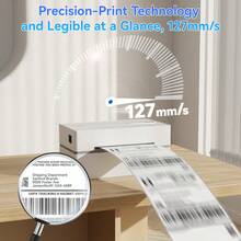 Peripage PB40 Thermal Shipping Label Printer, A Wireless Printer For 4X6 Shipping Labels Designed For Sending Packages, Compatible With Phones And Computers. - 白色 - 查看 4