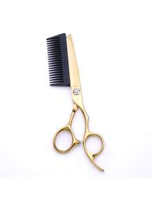 1 Piece Professional Hair Cutting Scissors With Detachable Comb, Creative Hair Cutting Shears, Salon & Home Hair Styling Tool - Multicolor - View 13